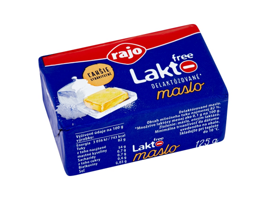 Maslo Rajo 125g delaktózované. / 1ks